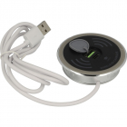  - Vestavná bezdrátová nabíječka vč USB nabíjení, černá/chrom